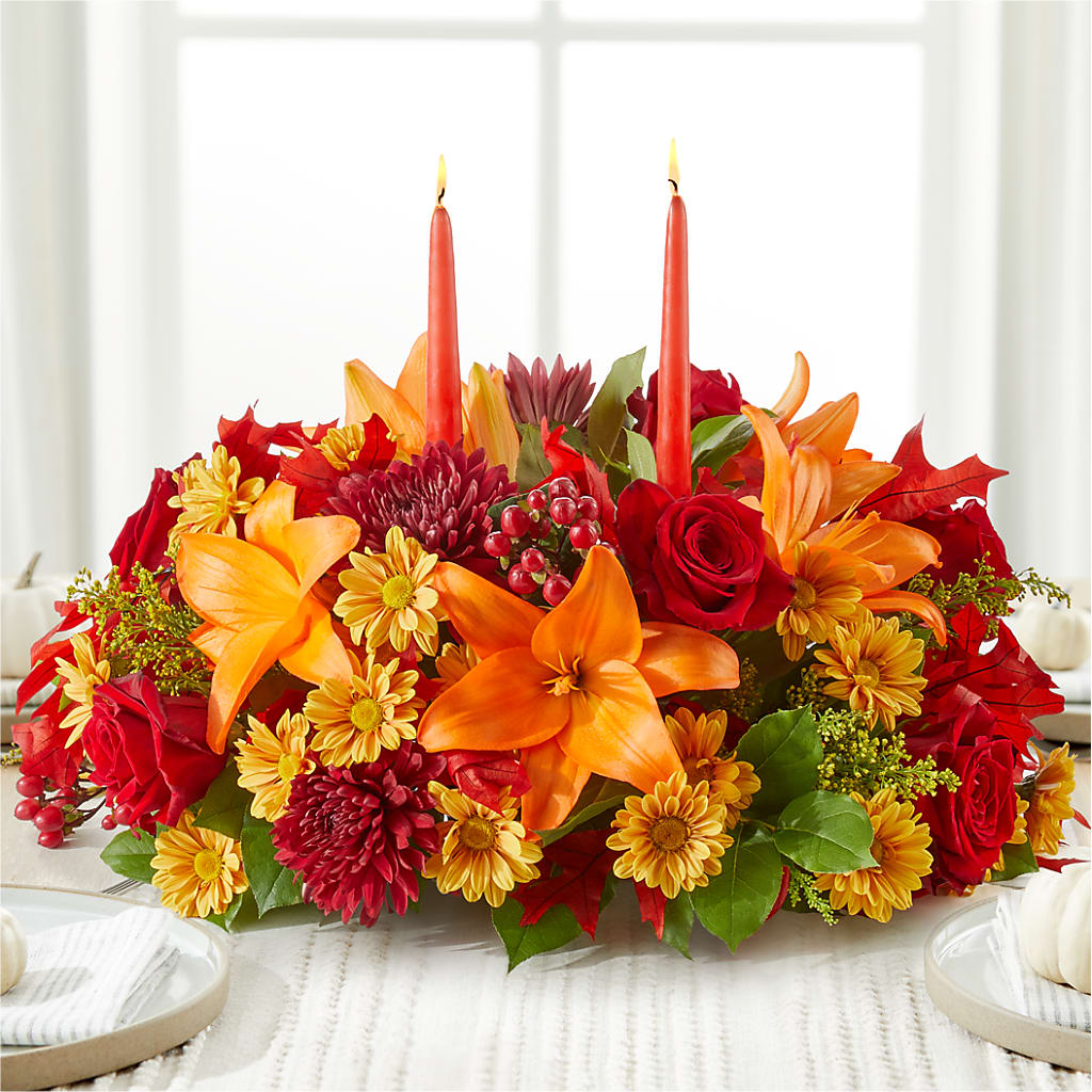 Autumn's Embrace Centerpiece –  Charleston Cut Flower Company, Charleston WV