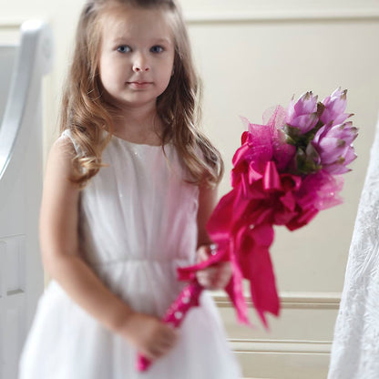 Sparkle Pink Flower Girl Bouquet –  Charleston Cut Flower Company, Charleston WV