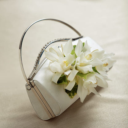 White Purse Decor –  Charleston Cut Flower Company, Charleston WV
