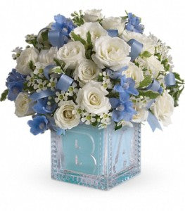 Teleflora's Baby Block Boy(Blue)